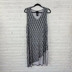 Design History Womens Dress XXL Shift Below Knee Diamond Geometric GEO106E